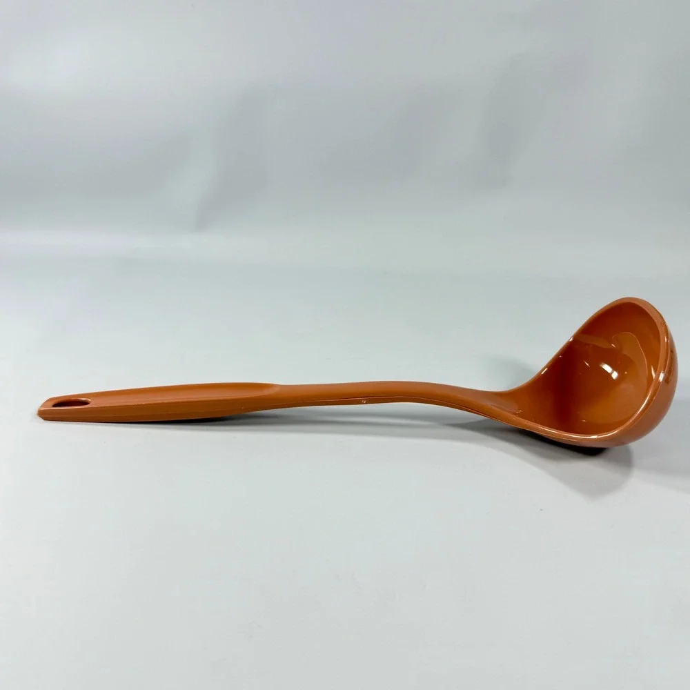 VTG Foley Soup Ladle Kitchen Tool Orange Nylon Plastic MCM Retro Serving Spoon‎